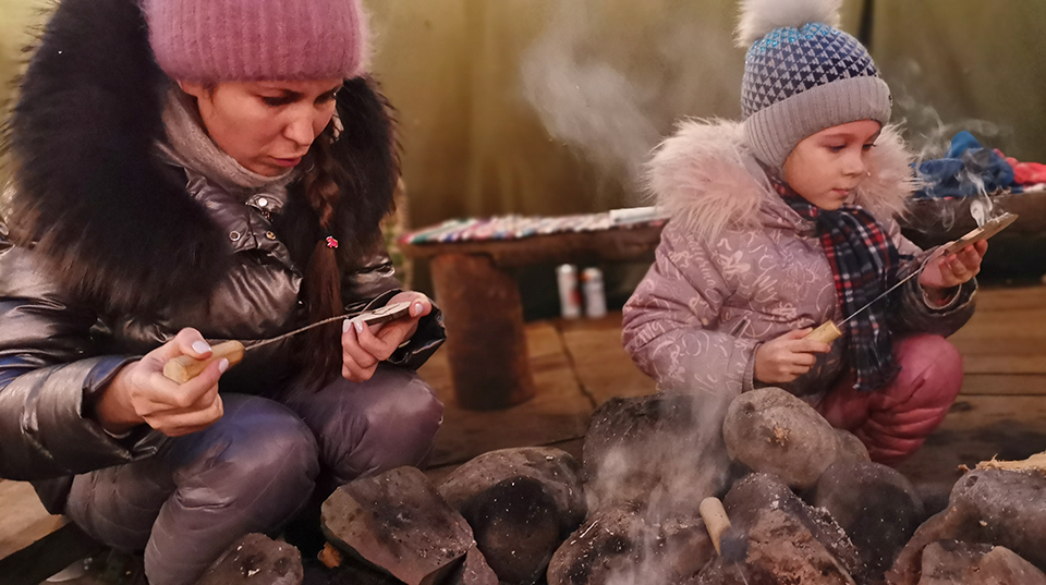 master-class in a tent by the fire